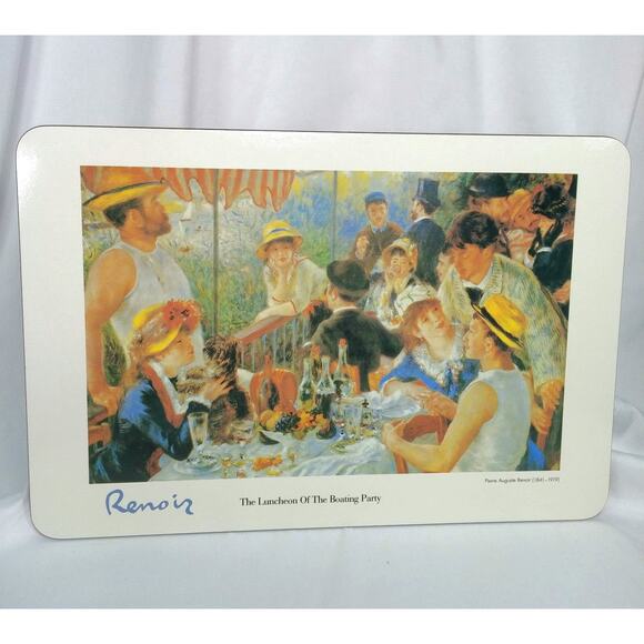 Jason Renoir Paintings Placemats Set of Four With Box Cork Back Vintage 1990 - Picture 4 of 13